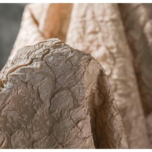 Brown stone pattern texture, three-dimensional gradient jacquard, creative clothing fabric
