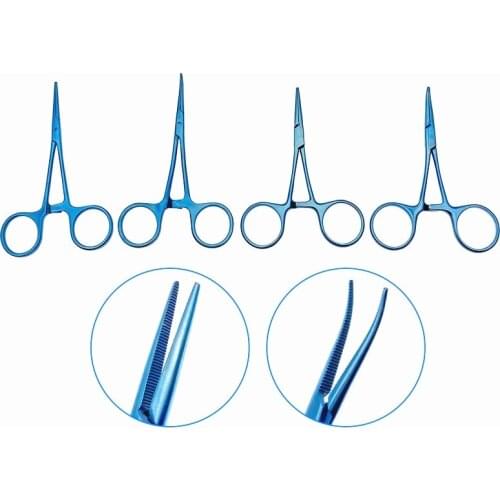 Titanium Hemostatic forceps Straight/Curved Hemostatic Clamp Forceps for dental Ophthalmology Surgical Pliers