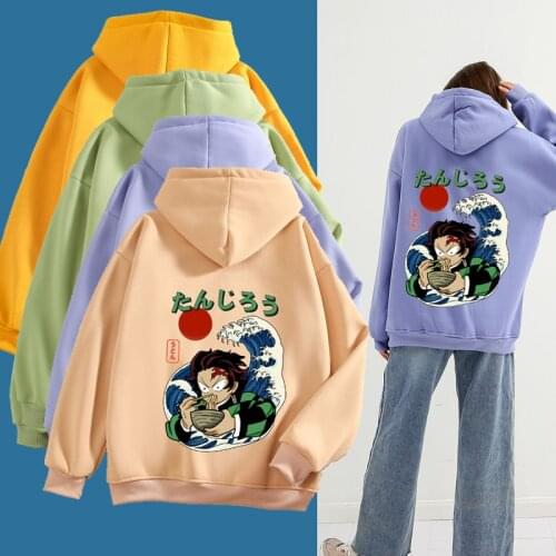 Vintage Ulzzang Hoodies Women Men Japanese Anime Hoodie Streetwear Unisex Sweatshirts Male Oversized Punk Fashion Clothes Couple