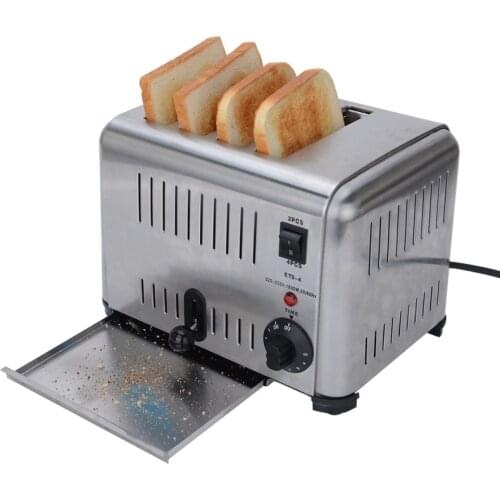 Four slice toaster toaster commercial automatic toaster one-button breakfast toaster heating