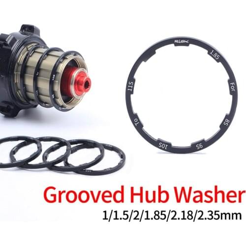 Bicycle Grooved Hub Washer MTB Bottom Bracket Spacers Flywheel Cassette Gasket Road Bike Freehub Washer 1.85/2.18/2.35mm 10S 11S
