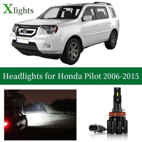 Xlights Light Bulb For Honda Pilot 2006 2007 2008 2009 2010 2011 2012 2013 2014 LED Headlight Low High Beam Headlamp Car Lamp
