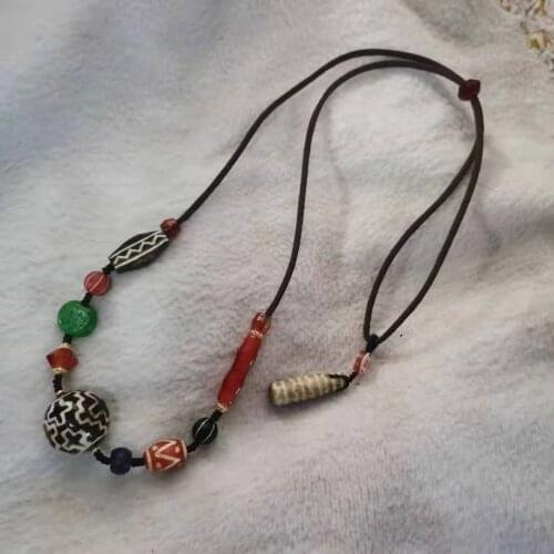 1pcs/lot high-quality old Bontic a variety of old glazed siamese beads precious treasures design multi-treasure necklace natural