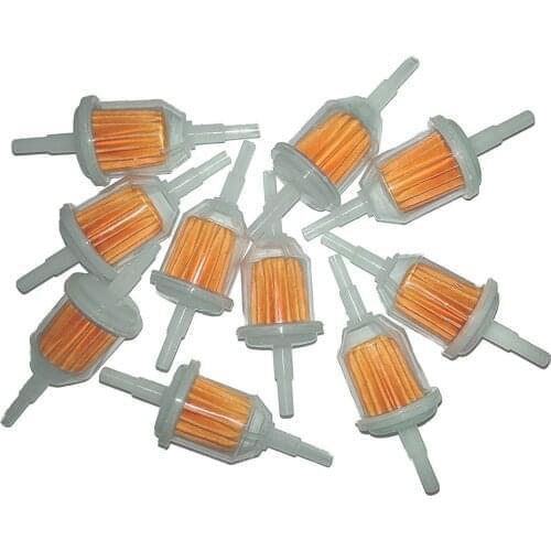 10pcs Gas Inline fuel filters 1/4" X 5/16" Universal Moto Mini Plastic Engine Inline For Small Tractors Lawn Mowers tool