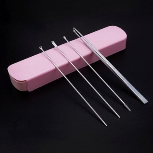 4/8pcs Ear Care Kit Ear Wax Pickers Set Ear Cleaner Spoon Ear Wax Remover Ear Cleaning Tool Earpicks Ear Pick Set Ear Massager