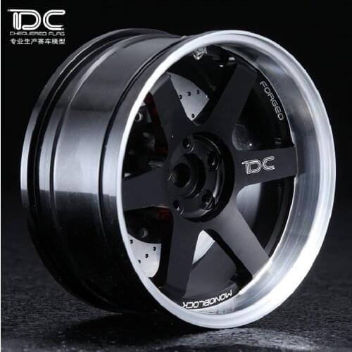 4PCS Metal Wheel Hubs Black For 1/10 Simulation Drift Car TE37TTA RC On-road Drift Car Wheel hub Parts