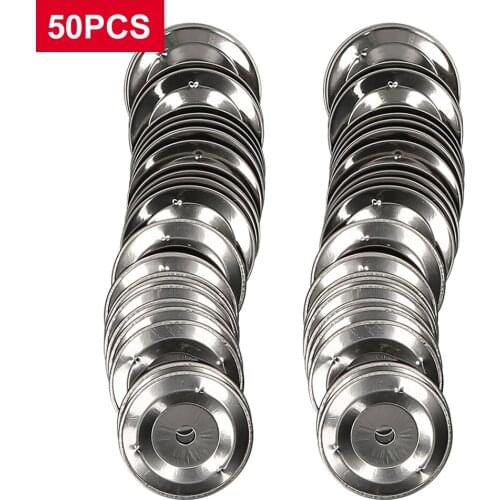 50pcs Tambourine Bell Ring Jingle Bell Stainless Steel for Handbell Tambourine Church Tambourines