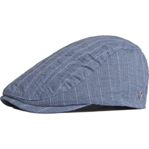 Spring and Summer Mens Beret Cotton and Linen Breathable Adjustable Ladies Sun Visor Painter Hat Cap