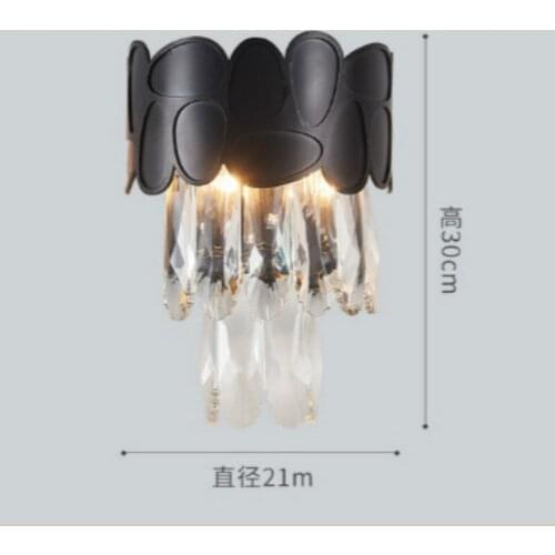 Living Room large Crystal wall light home deco wall fixture Lighting Hotel Modern wall sconce for Dining Room indoor lighting