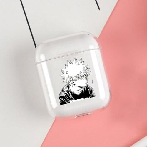 Bakugo Boku no My Hero Academia Cases For Apple AirPods 1 2 Case Clear Wireless Bluetooth Earphone Case Protective Shell