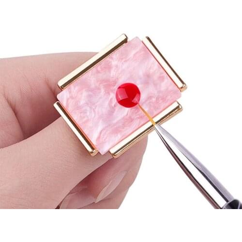Nail Art Ring Palette Mixing Acrylic UV Gel Polish Painting Drawing Color Board Ring Palette Display Manicure Tools