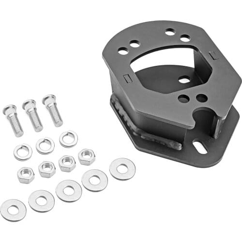 For Jeep Wrangler JK TJ YJ 1987-2018 Spare Tire Carrier Spacer CNC Steel Powder Coated Black Finish