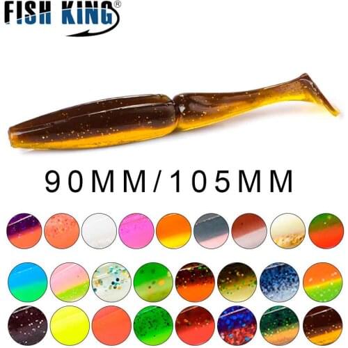 FISH KING Fishing Soft Lure Crazy Shiner 90mm/7.0g 105mm/11g Fishing Swimbaits Silicone Bait Artificial Bait Fishing Wobblers