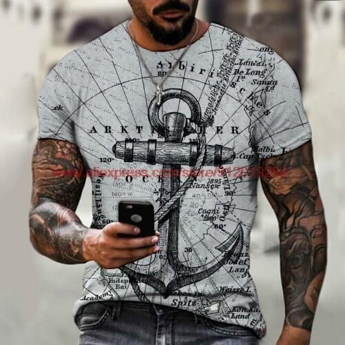 Summer European and American mens short-sleeved casual loose T-shirt mosaic printing oversized fashion mens clothing