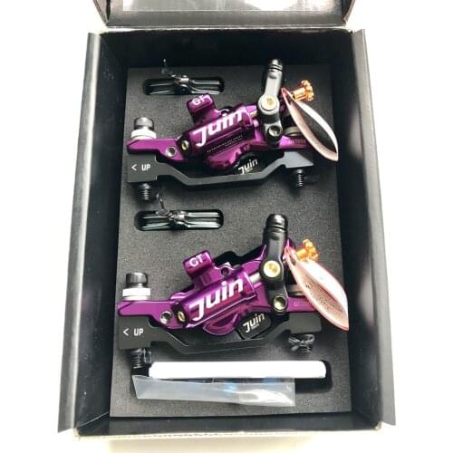 Juin Tech GT-P Line Pull Hydraulic Disc Brake caliper Road CX Gravel 160mm dual side actuation brake cyclocross bike PURPLE