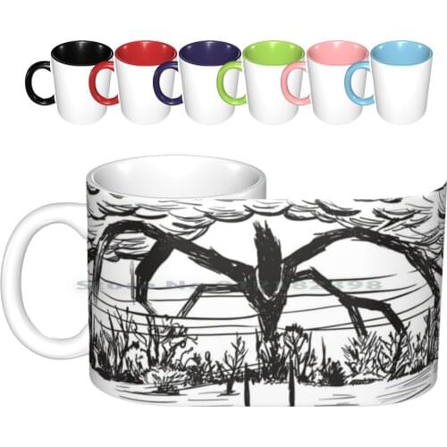 Stranger Monster Ceramic Mugs Coffee Cups Milk Tea Mug Monster Demogorgon Demagorgon Netflix Dustin Barb Horror Halloween