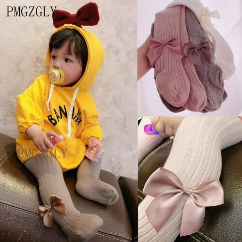 Girls Tights Princess Bowknet Baby Girls One-Piece Pantyhose Baby Spring and Autumn New Style Trousers Lace Stocking