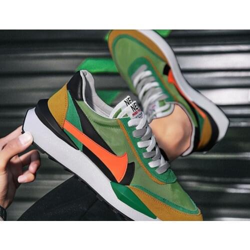 2020 fashion style deconstruc sacia jointly signed style causal shoes lace-up sneakers patchwork