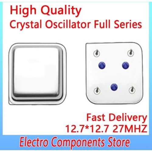 3PCS/Lot Quartz Oscillator 4P 12.7*12.7 27MHZ 3.3V ±20PPM In-line Active Crystal Oscillator Clock Square Half Size DIP-4 OSC