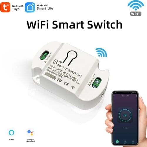 Mini DIY Module Wifi Light Switch,Tuya Smart Life APP,Wireless Remote Control Switch,Smart Home Electrical Switches,10A Relay