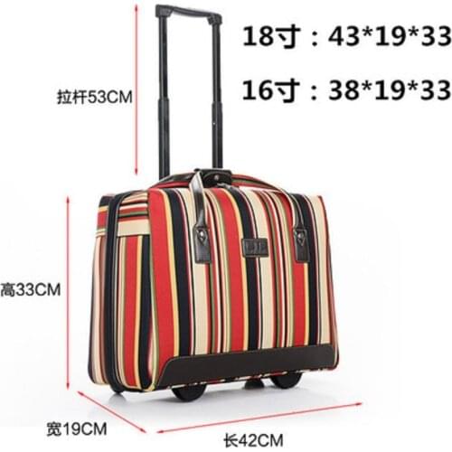 16/18 inch High quality fashion Rolling Luggage Multifunction Suitcase Wheels Short trip travel essential Travel Bag