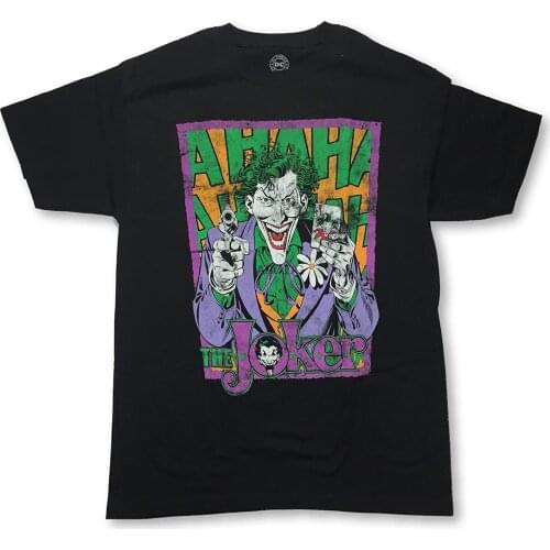 Bioworld The Joker Hahaha Mens Medium Crew Neck T-Shirt Black