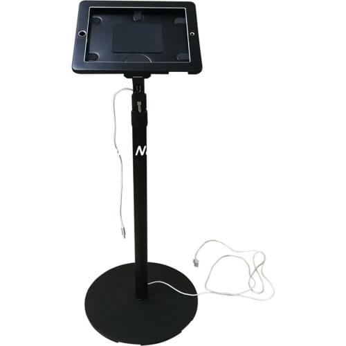 For iPad 2/3/4/air/pro 9.7 inch tablet security floor stand display kiosk standing support with lock anti-theft enclosure