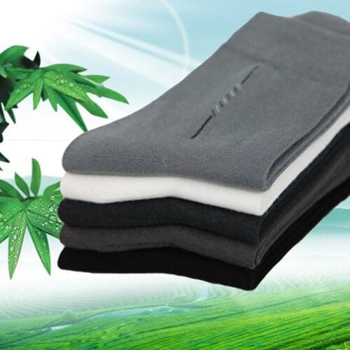 10 Pairs/lot Mens Socks Bamboo Fiber Anti-Bacteria Anti-odor Male Mid-length Casual High Quality Classic Business Man Sock
