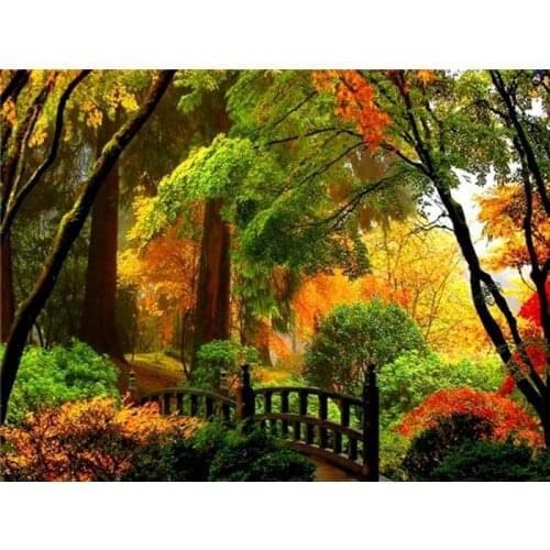 New Year gift Diy Diamond Painting Cross stitch spring scenery Diamond Mosaic Icon Needlework Crafts Diamond embroidery garden