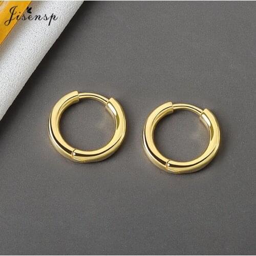 Jisensp New Minimalist Circle Geometric Earrings Fashion Creative Round Hoop Earrings for Women Girls Wedding Party Jewelry Gift
