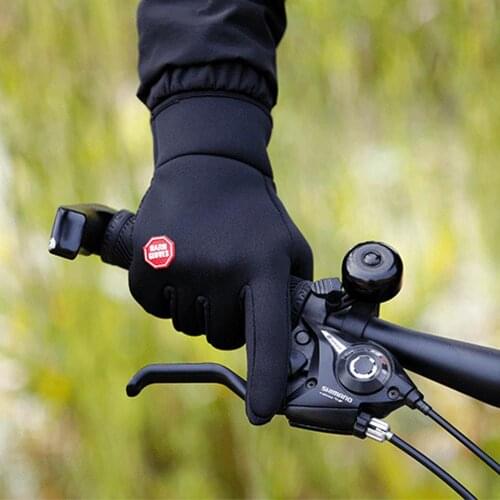 Waterproof Biker Gloves Sports Unisex Winter Warm Full Finger Cycling Gloves Outdoor Gym Motorcycle Anti-Slip Cycling Equipment
