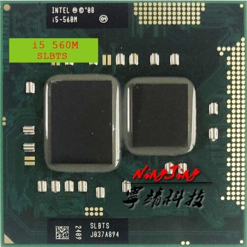 Intel Core i5-560M i5 560M SLBTS 2.6 GHz Dual-Core Quad-Thread CPU Processor 3W 35W Socket G1 / rPGA988A