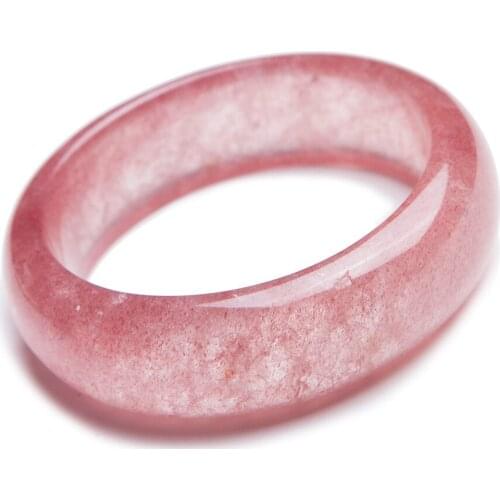 Drop Shipping Women Fashion Bangles Bracelets Natural Strawberry Quartz Crystal Bangle Inner Diameter 53mm