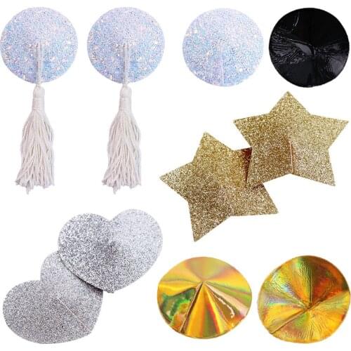 Self Adhesive Pasties Bra Accessories of Sexy Temptation Invisible Reusable Nipple Covers for Breast Lift Tape Overlays on