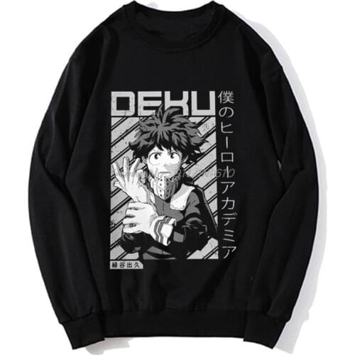 Deku My Hero Academia Anime Hoodie Men Spring Autumn Sweater Hoodies Streetwear Harajuku