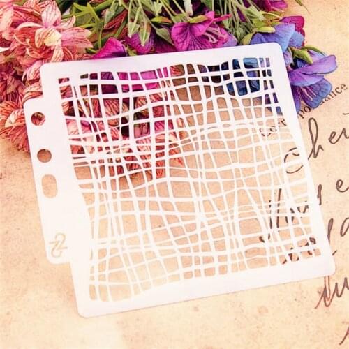 14.1*13disorderly lines scrapbook stencils spray plastic mold shield DIY cake hollow Embellishment printing lace ruler Easter