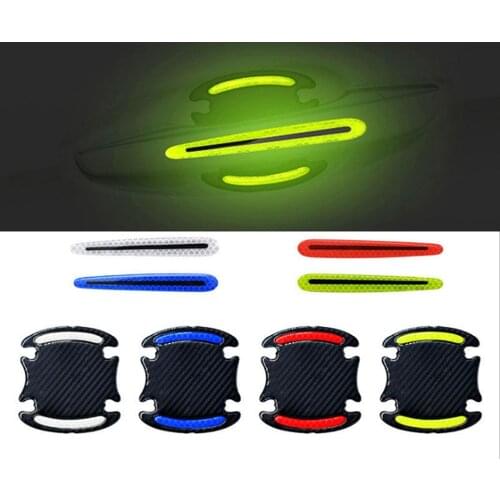 Universal Fluorescent Car Reflective Strips Warning Stickers Car Auto Styling Accessories Waterproof Car Door Handle Protective