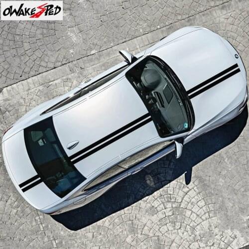 Car Whole Body Stickers Auto Long Stripes Hood Roof Tails DIY Vinyl Decals Racing Sports Stickers Car Tuning Accessories