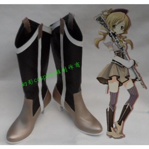 Puella Magi Madoka Magica Tomoe Mami Cosplay Shoes Boots X002