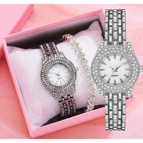 2021 Luxury Women Watches Crystal Full Diamond Steel Stainless Strap Ladies Wristwatch Quartz Woman Watch Clock Relogio Feminino