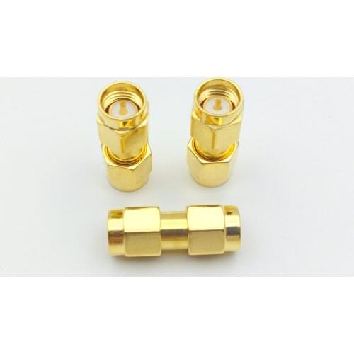 1000pcs Gold SMA male to SMA male plug in series RF coaxial connectors New