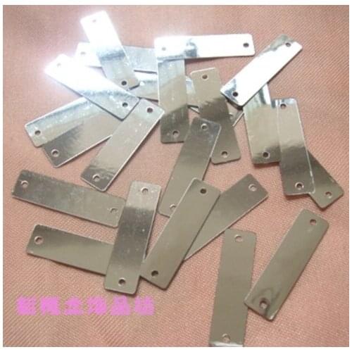 Sewing supplies DIY accessories clothing shoes PVC beads 6X19mm rectangular slices silver-base dispersive sequins