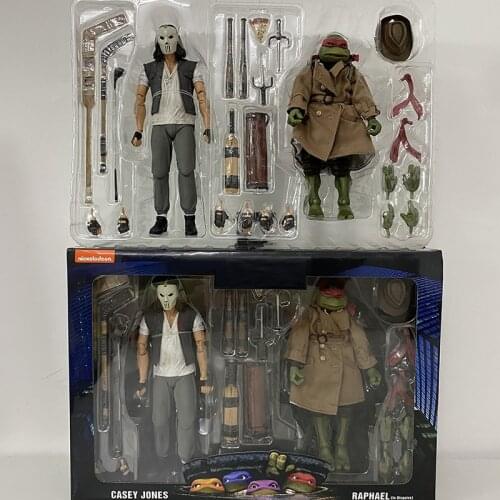 Anime Figure Casey Jones & Raphael Figure Toys Doll 2PCS/Set