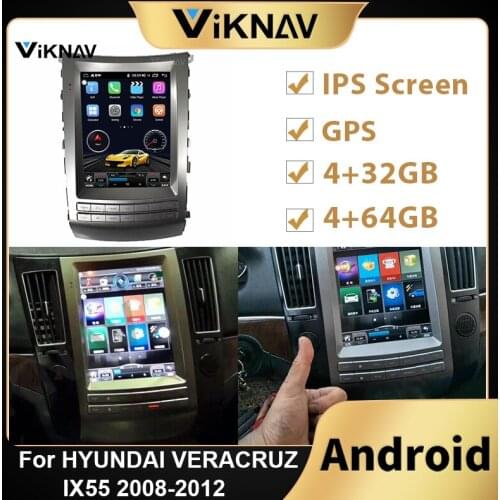 2din Android autoradio Tesla style stereo GPS navi for HYUNDAI VERACRUZ IX55 2008-2012 car radio multimedia player DVD player