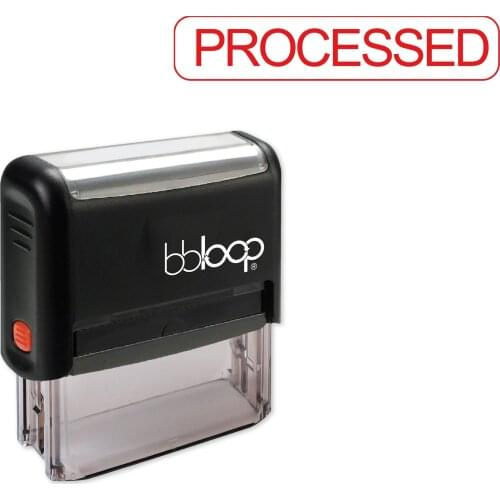 Bbloop Processed w/Round border Style Font and Design Self-Ink