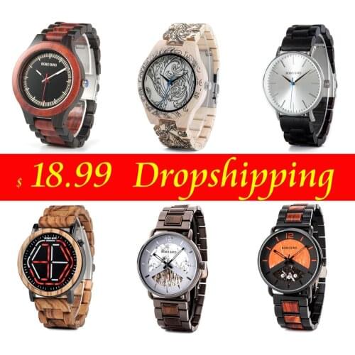 Montre homme BOBO BIRD Wood Watches for Men Special Prices Wristwatches High Quality Wooden Timepiece Clock Man Dropshipping