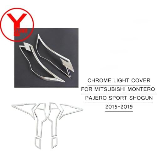 Black Light Cover Kit For MITSUBISHI Montero PAJERO SPORT Shogun 2015 2016 2017 2018 2019 Car Styling Accessories YCSUNZ