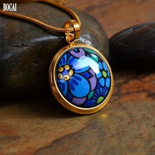 Fairy Seasons Enamel Jewellery 2020 New Fashion Large Round Necklace Pendant Beautiful Woman Pendant Do not fade