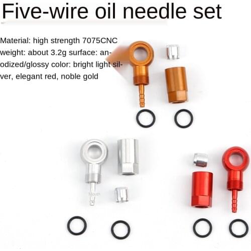 Mountain bike oil needle olive head suitable for SLX XT XTR tubing connector set five-wire body caliper connector