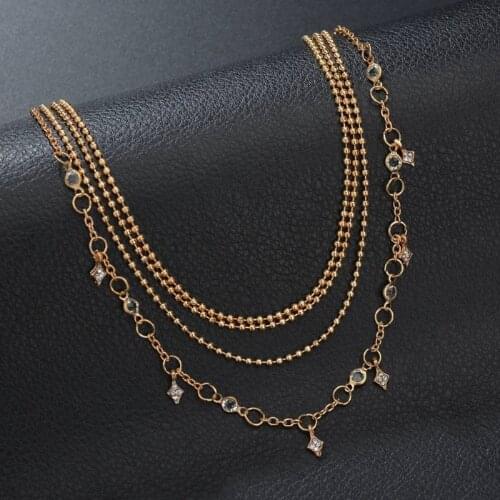 Fashion Layered Rose Moon Pendant Choker Necklace Set Boho Golden Carve Portrait Coin Long Chain Necklace Women Christian Gift